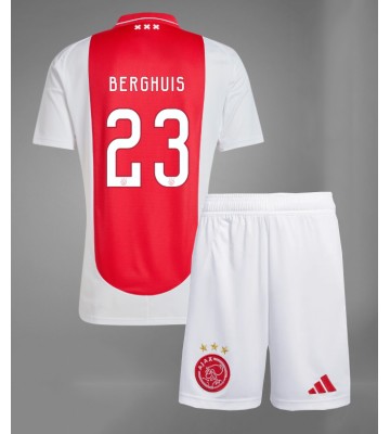 Ajax Steven Berghuis #23 Primera Equipación Niños 2024-25 Manga Corta (+ Pantalones cortos)